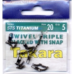 Obratlíky Triana Takara Black Triple+Safety Snap